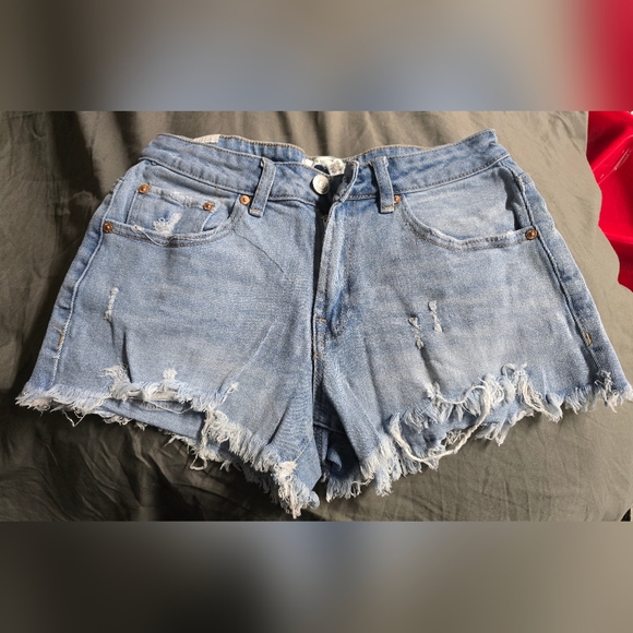 Wild Fable Light Blue Distressed Jean Shorts - Picture 1 of 3